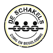 Logo rustiek met gele rand