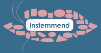 Instemmend-logomet blauw